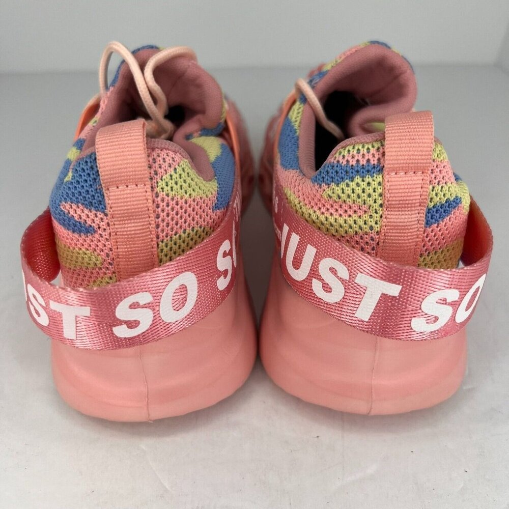 Just SoSo Womens Pink Tie Dye Mesh Lace Up Low Top Size 9.5 Running Shoes - Picture 5 of 10